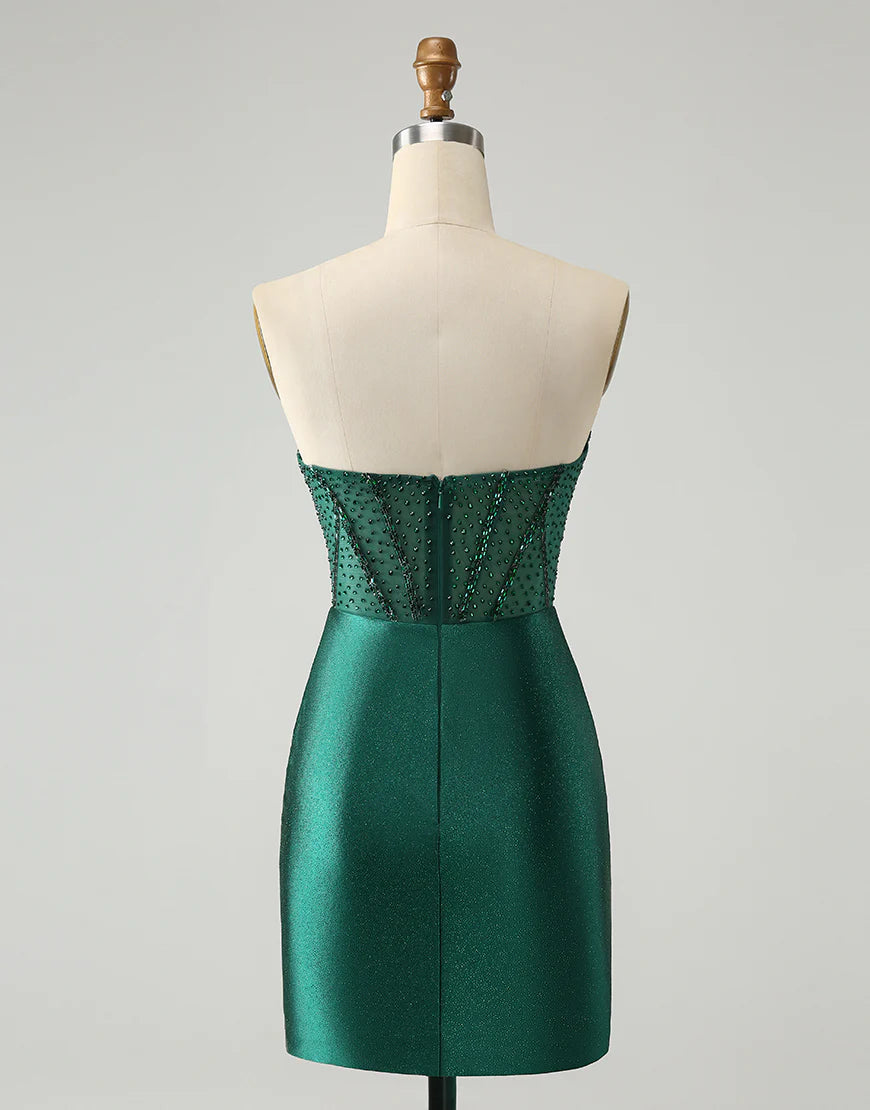 Bodycon Strapless Corset Short Homecoming Dress