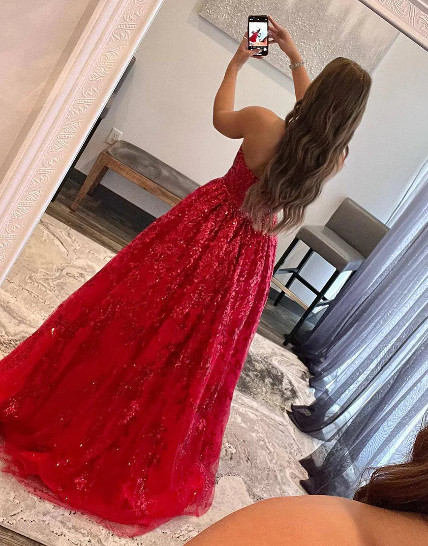 Strapless Princess Prom Dress with Pockets