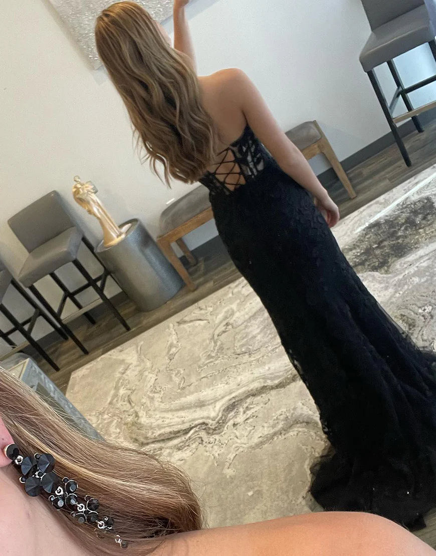 Sweetheart Lace Prom Dress with Split