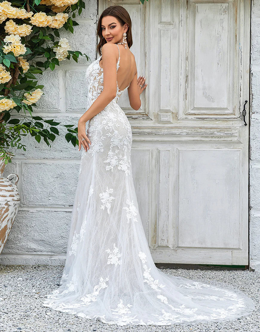 Mermaid Lace Long Wedding Dress
