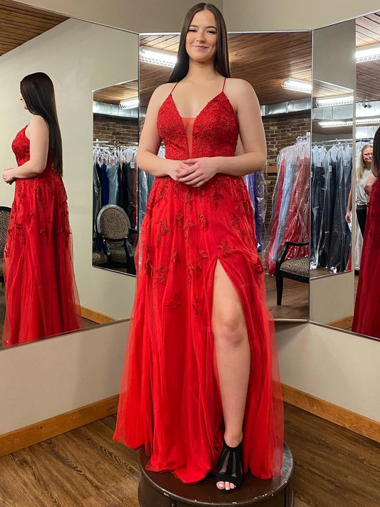 A Line Halter Long Prom Dress With Appliques