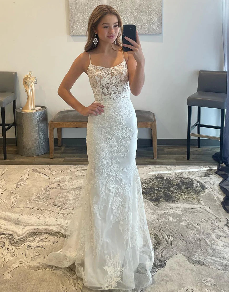 Lace Sheath Prom Dress
