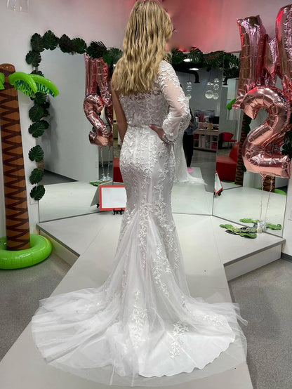 One Shoulder Mermaid Long Prom Dress With Appliques