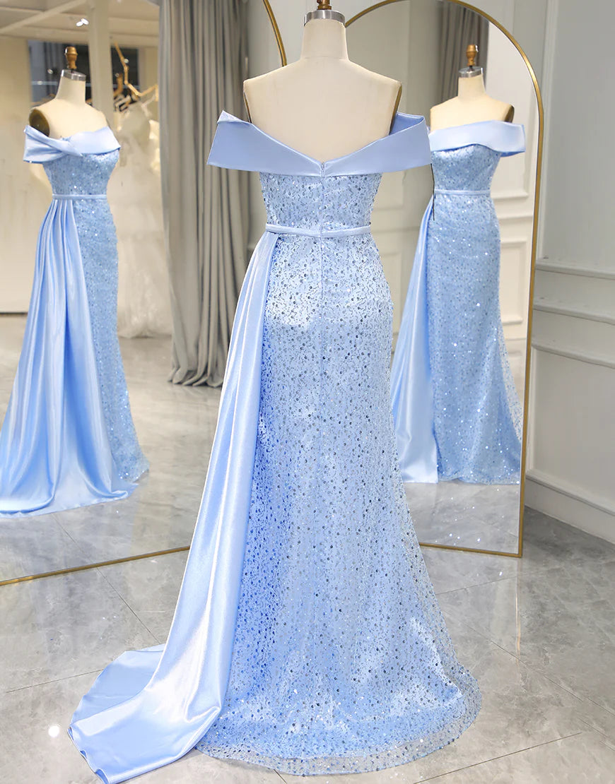 Sequins Long Prom Dress with Split