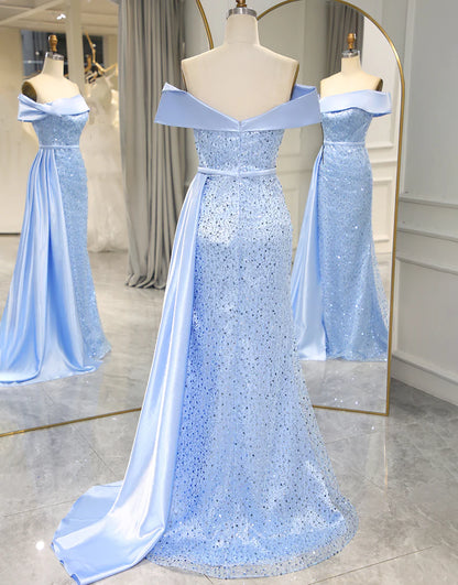 Sequins Long Prom Dress with Split