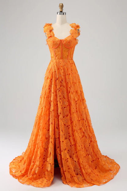 Formal Wear Dresses A-Line Sweetheart Spaghetti Straps Corset Applique Exquisite Unique Prom Dress
