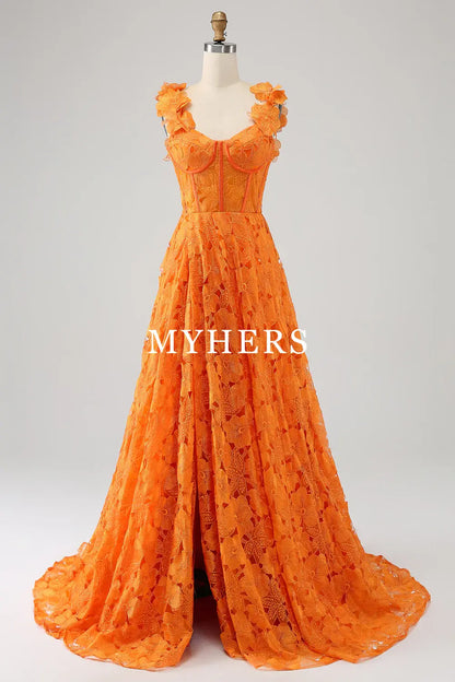 Formal Wear Dresses A-Line Sweetheart Spaghetti Straps Corset Applique Exquisite Unique Prom Dress