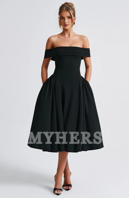 Exquisite Pleated Bateau Neckline High Quality Luxury Dresses Bridesmaid Dresses Wedding Guests Dresses