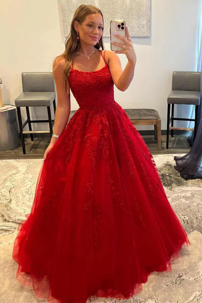 Princess  Appliques A-line Long Formal Dress