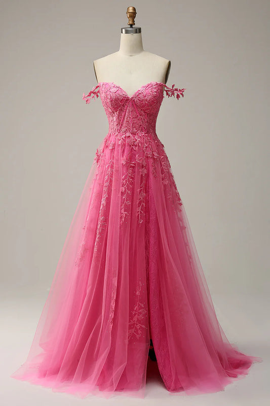 My Hers Ladies Formal Dress Exquisite A Line Sweetheart Spaghetti Straps Fashion With Appliques Prom Dress