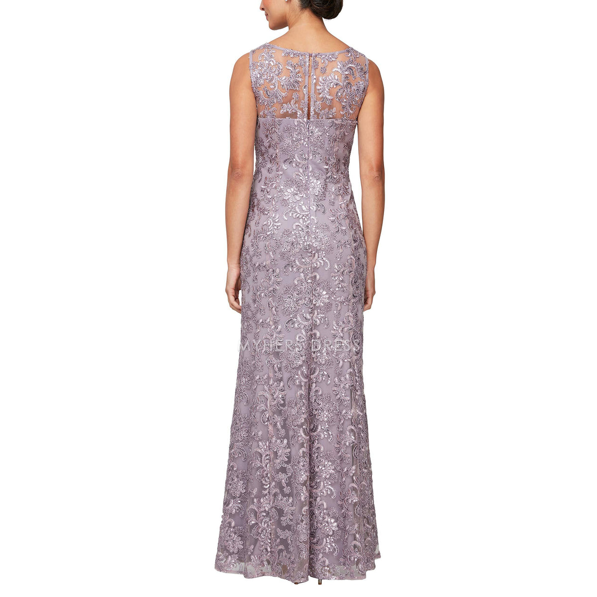 My Hers New Product Mother of The Bride Dress Round Neck Sleeveless Elegant Dignified Dress Long Lace Dress Wedding Guests Dresses