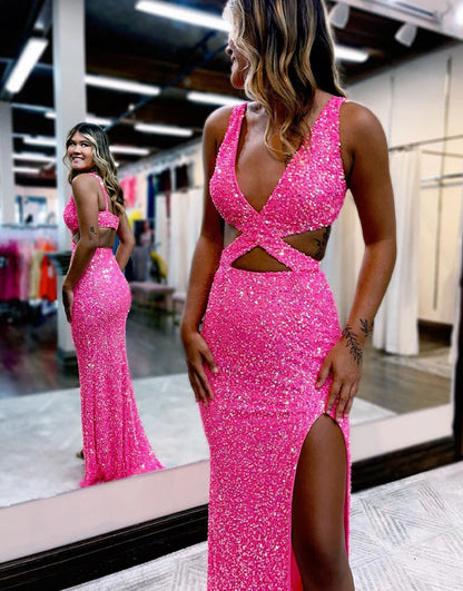 Long Slit Prom Dress