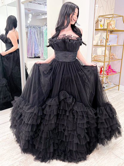 Strapless Princess Long Prom Dress
