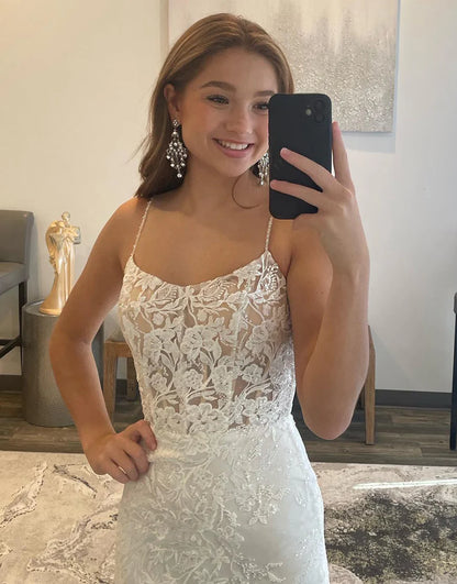 Lace Sheath Prom Dress