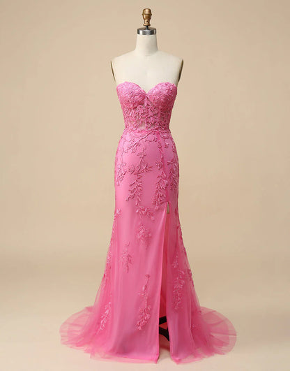 Sweetheart Lace Prom Dress with Split