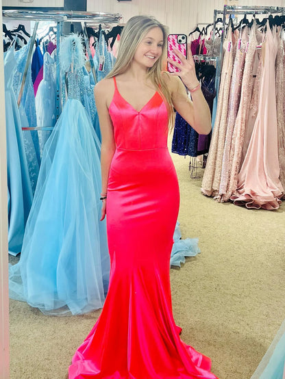 Spaghetti Straps Mermaid Prom Dress
