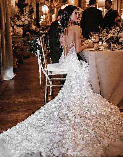 Sweetheart Mermaid Backless Wedding Dress