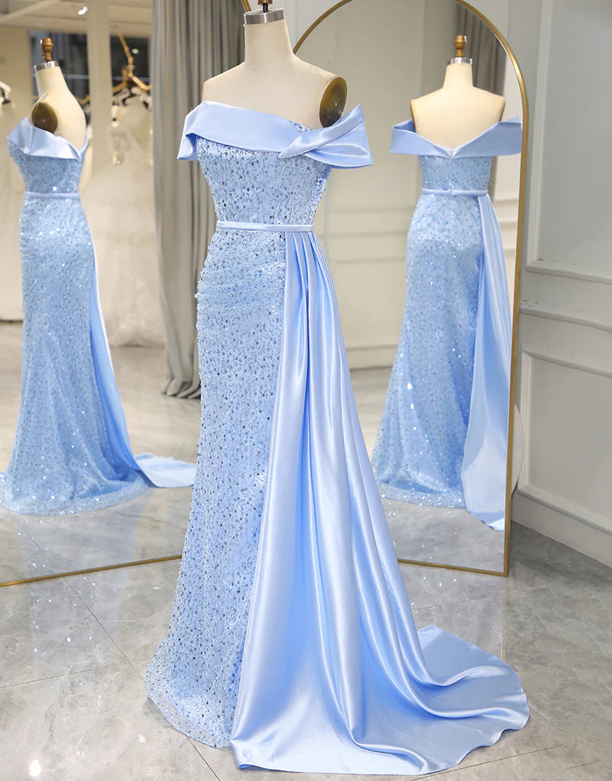 Sequins Long Prom Dress with Split