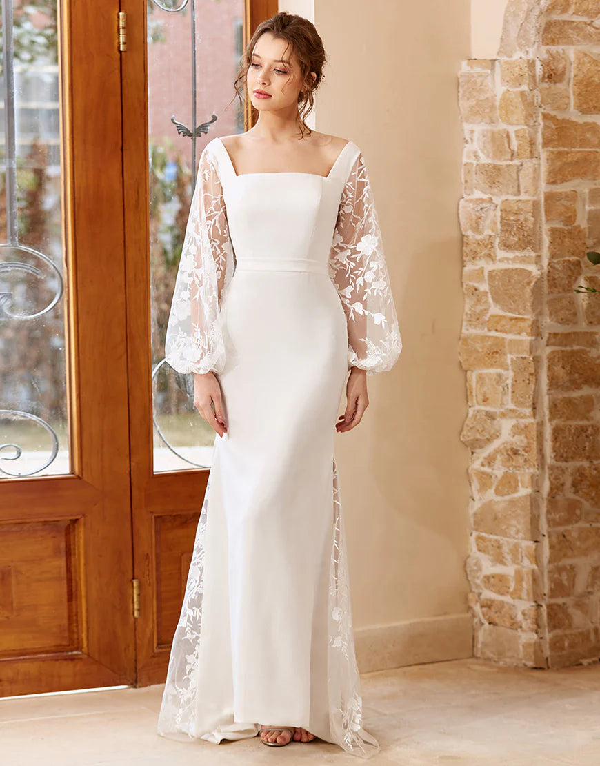 Mermaid Long Sleeves Wedding Dress