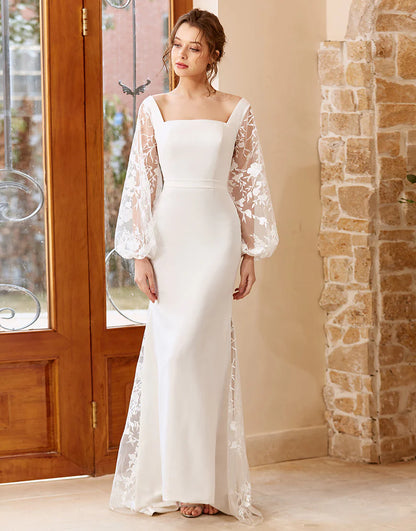 Mermaid Long Sleeves Wedding Dress