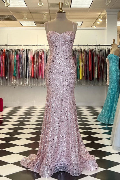 Sequin Sweetheart Mermaid Long Prom Dress