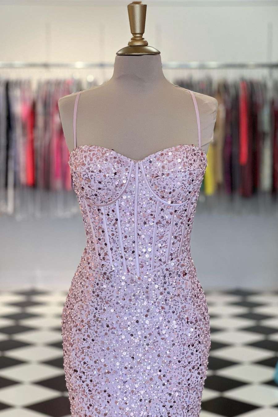 Sequin Sweetheart Mermaid Long Prom Dress