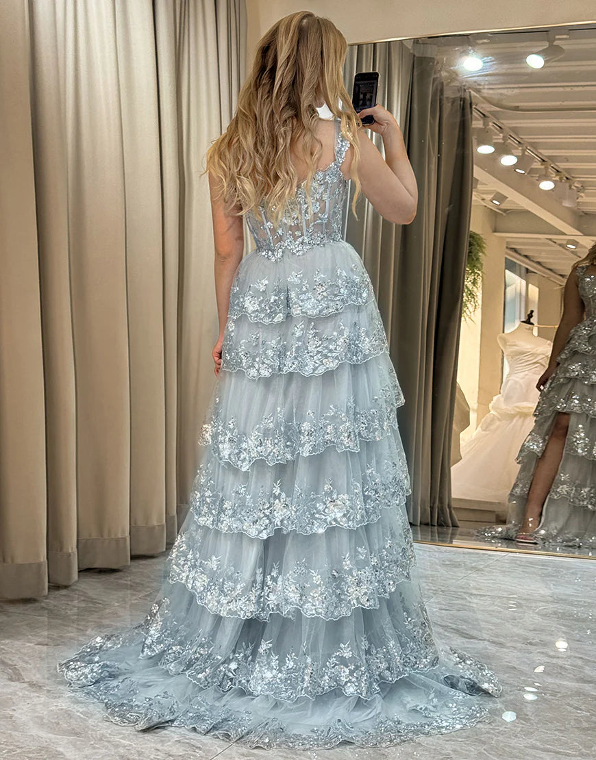 A Line Off the Shoulder Black Pink Long Prom Dress with Appliques