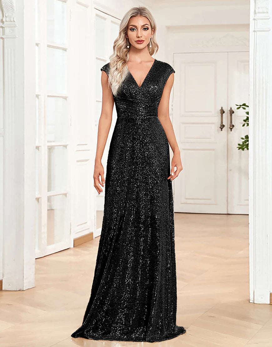 A-Line Sleeveless Champagne Mother of the Bride Dress