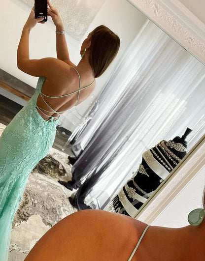 Mermaid Long Backless Tight Pink Prom Dress