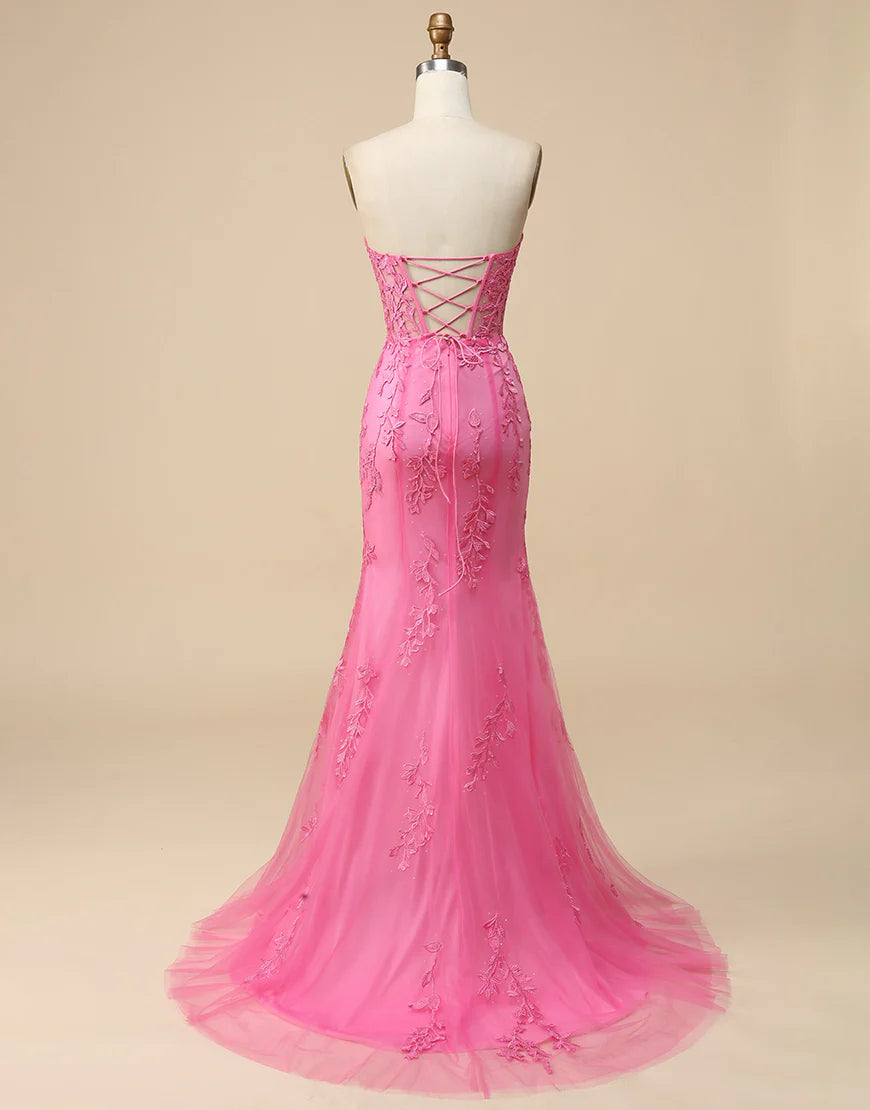 Sweetheart Lace Prom Dress with Split