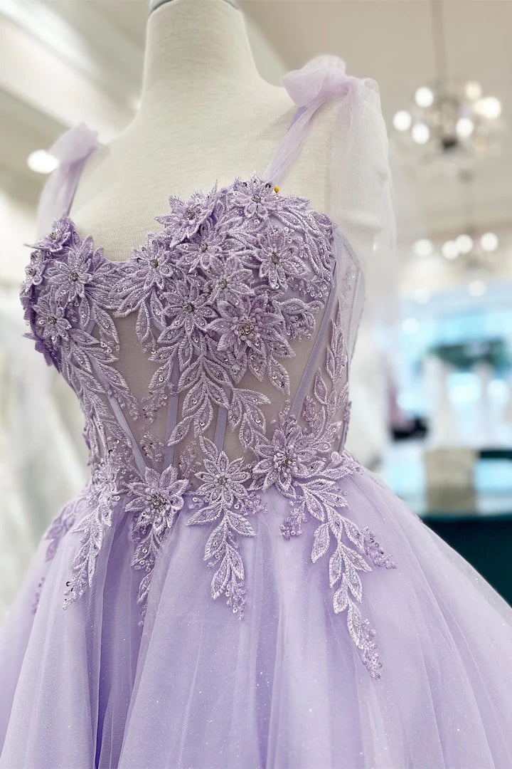 Floral Appliques Sweetheart A-Line Short Homecoming Dress