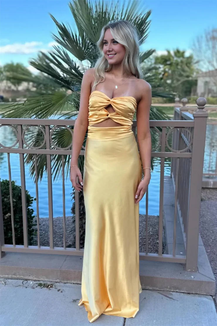 My Hers Ladies Formal Dress Charming Mermaid Sheath Sweetheart Keyhole Satin Sexy Fashion Prom Dress