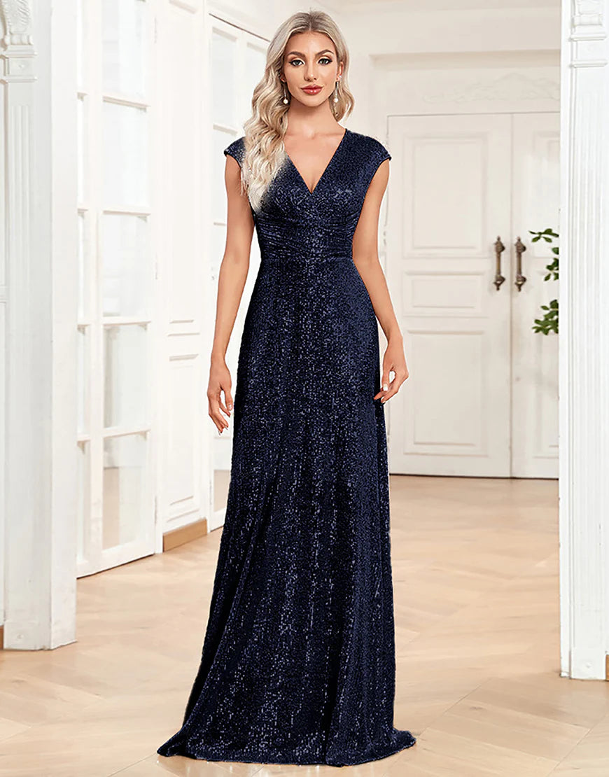 A-Line Sleeveless Champagne Mother of the Bride Dress