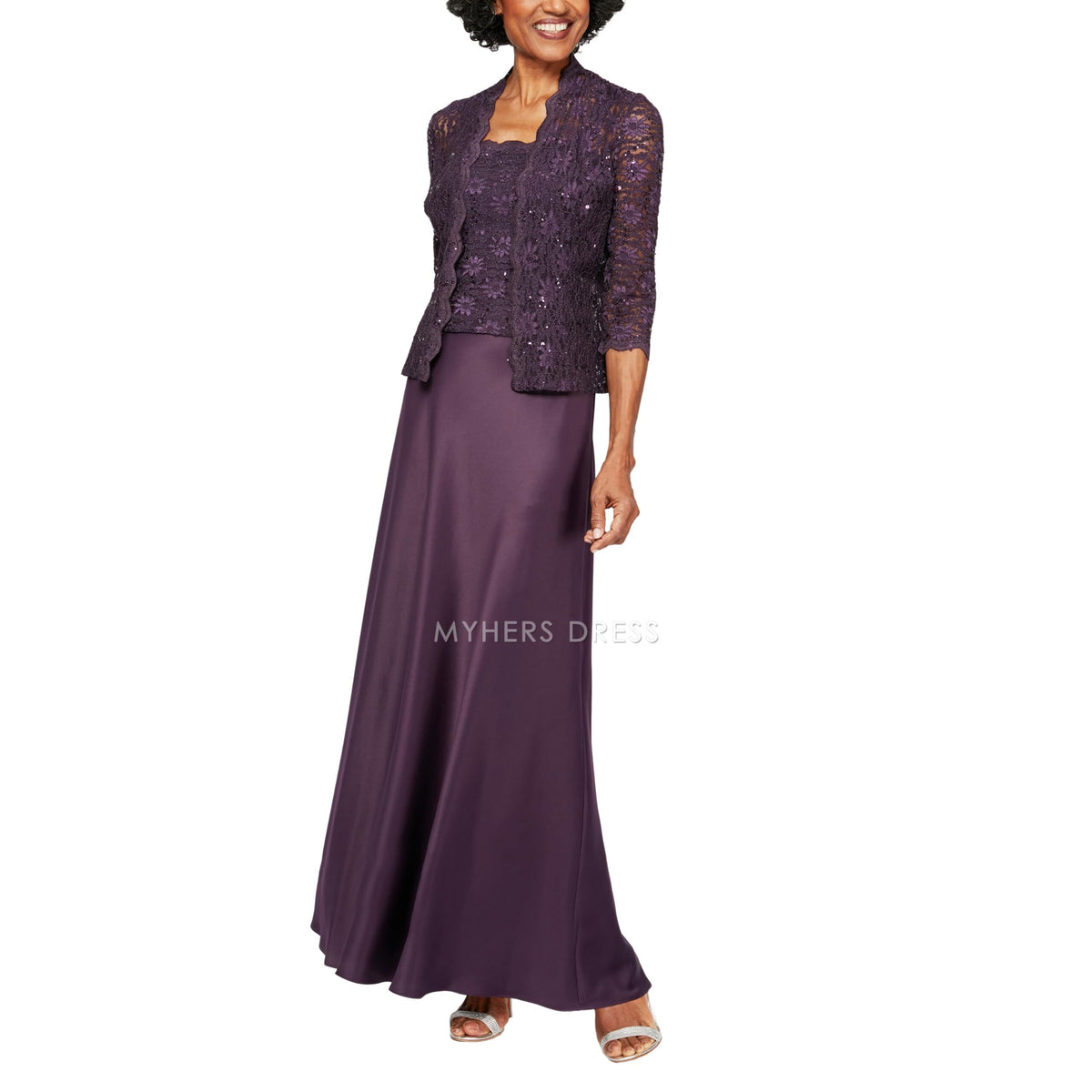 My Hers New Product Mother of The Bride Dress Two Piece with Lace Jacket Exquisite Dresses Wedding Guests Dresses