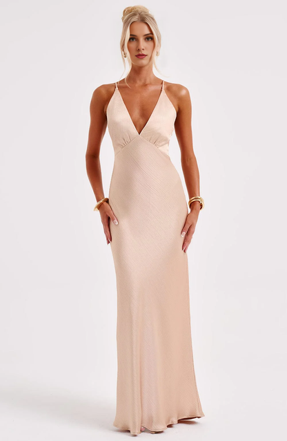 Elegant Mermaid Spaghetti Strap Deep V Neck Backless Sheath Charming Dresses Bridesmaid Dresses Wedding Guests Dresses