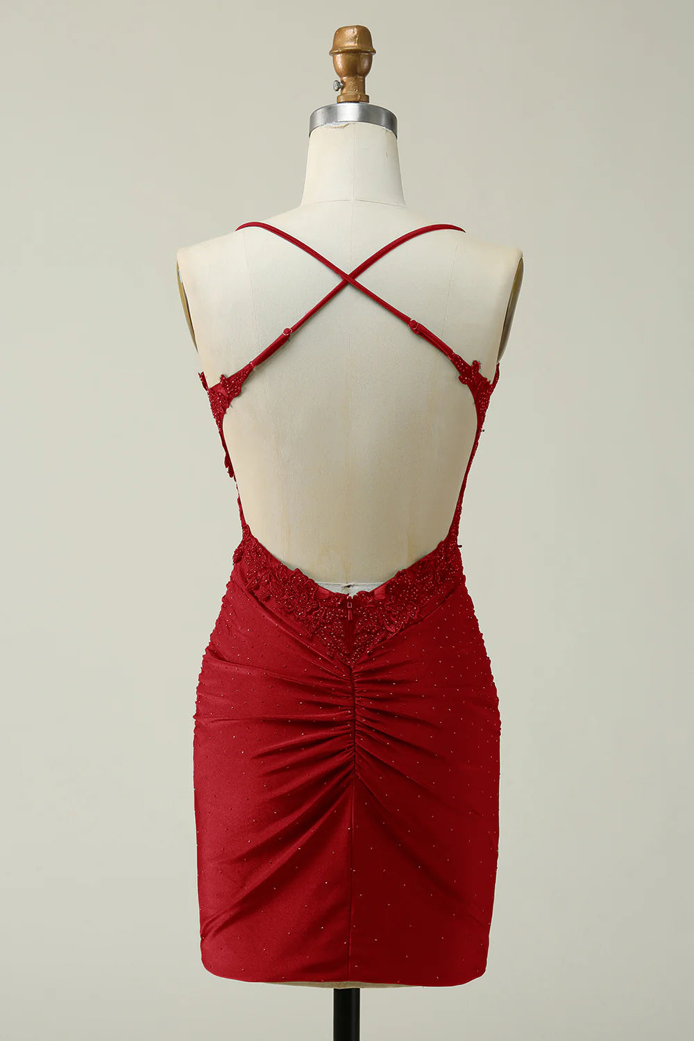 Halter Bodycon Sparkly Homecoming Dress With Appliques