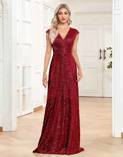 A-Line Sleeveless Champagne Mother of the Bride Dress