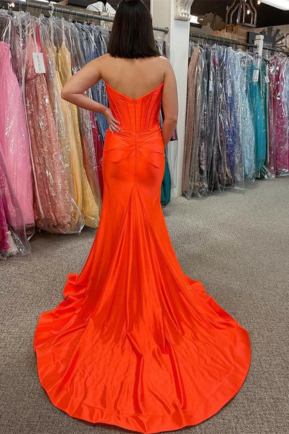 Off-the-Shoulder Pleated Mermaid Long Formal Dress