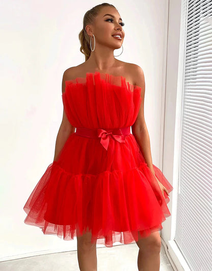 Black A Line Strapless Sleeveless Homecoming Dress