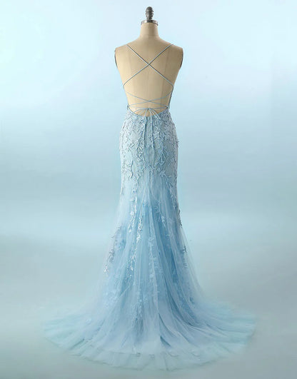 Mermaid Long Backless Tight Pink Prom Dress