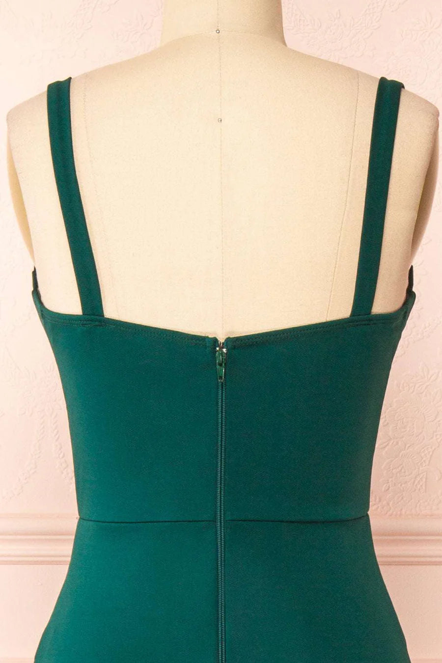 Corset Top Straps Maxi Dress with Slit