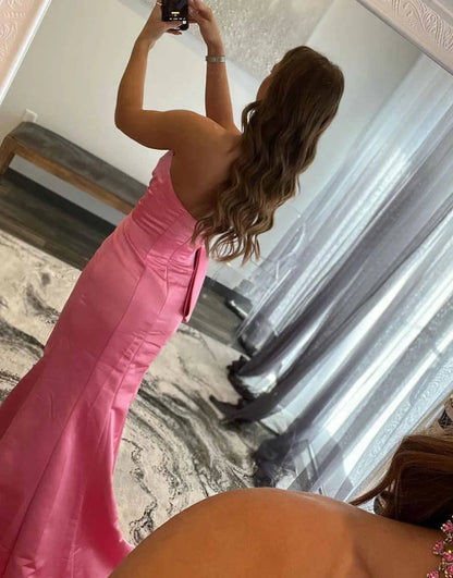 Sweetheart Hot Pink Prom Dress with Bow