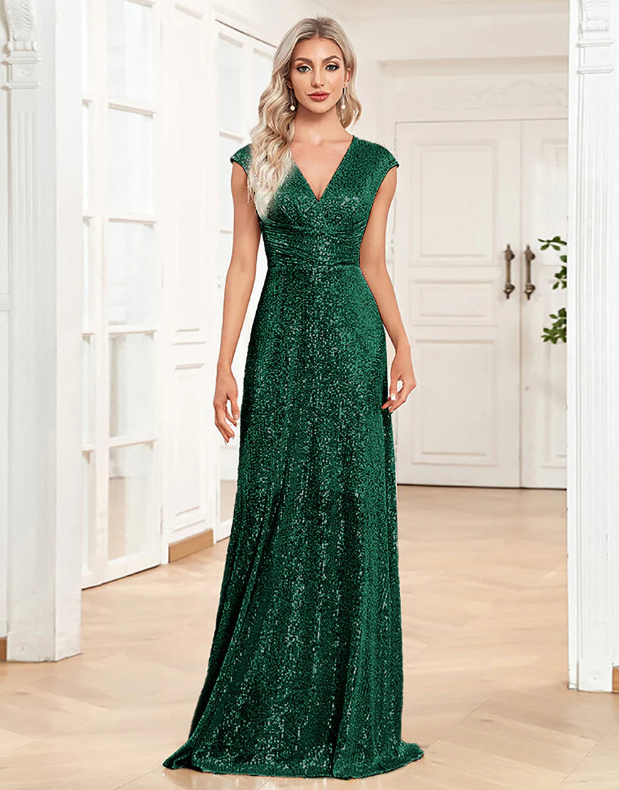 A-Line Sleeveless Champagne Mother of the Bride Dress