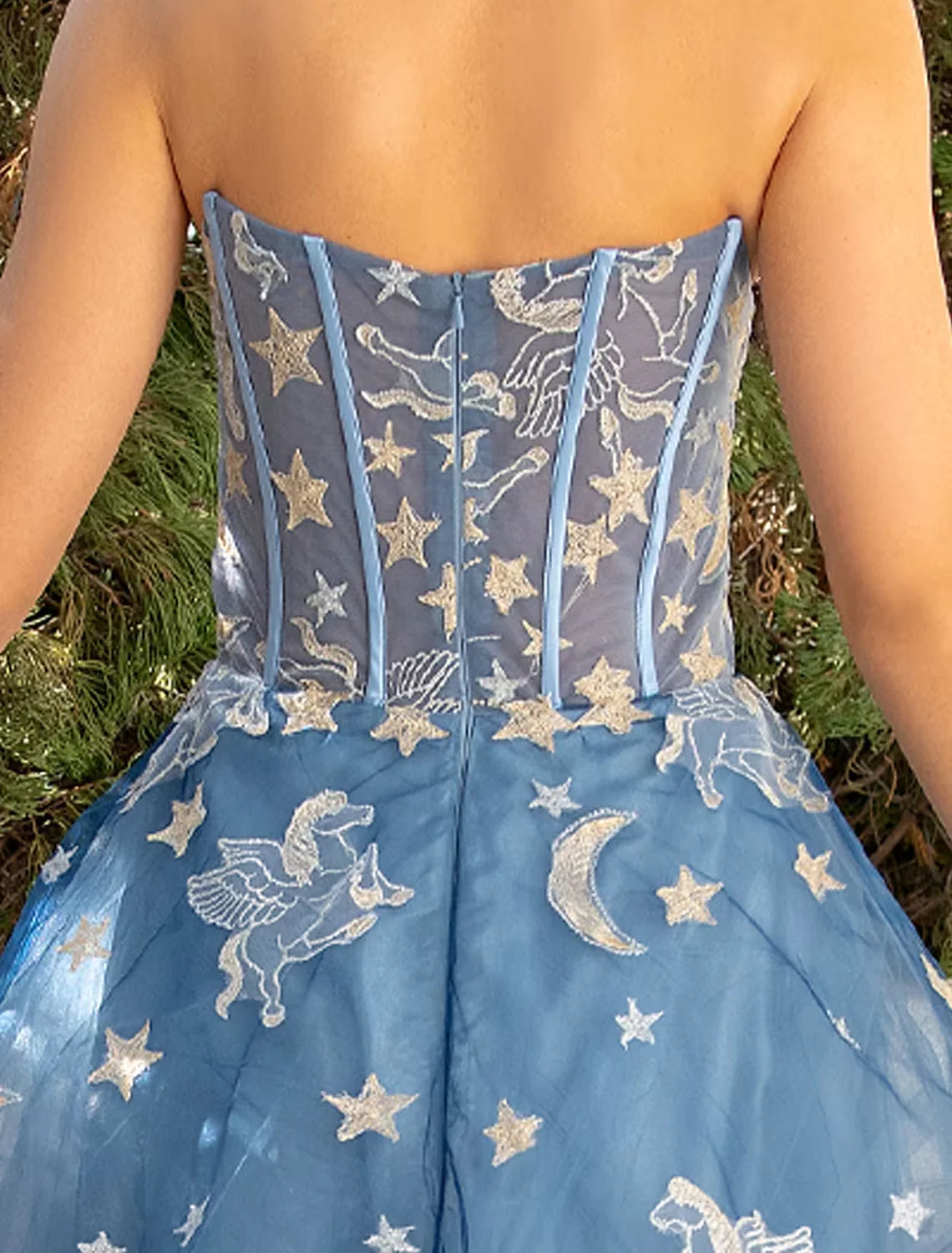 Prom Dresses Luxurious Dress Wedding Party Court Train Sleeveless Strapless Lace with Sequin Appliques