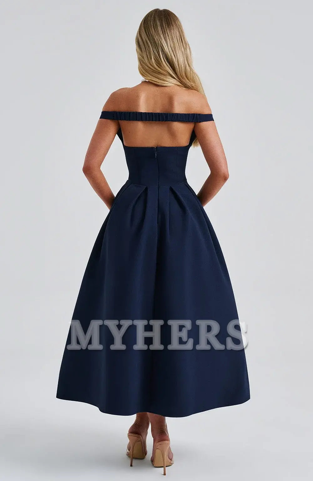 High Quality A Line Plunge Bardot Neckline Backless Elegant Simple Bridesmaid Dresses Wedding Guests Dresses