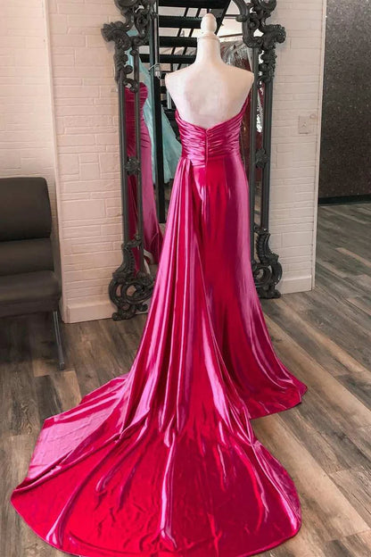 Sweetheart Long Prom Dress with Attached Train