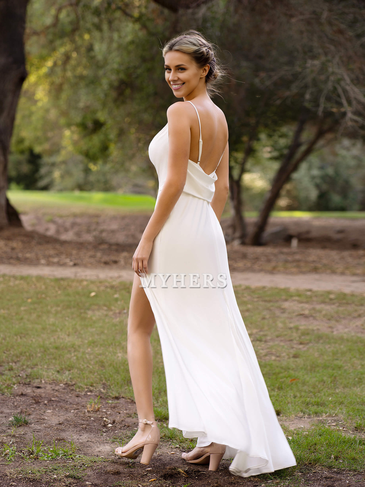 Formal Women's Dresses Wedding Guest Dresses Mermaid Off-the-Shoulder Pleated Side Fork Elegant Fashion Sweep Train Evening Dress