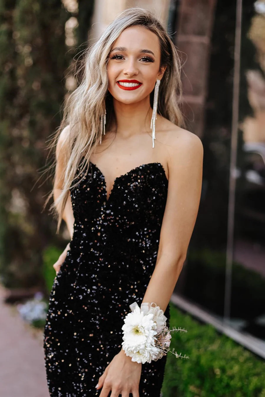 Trumpet Sequins Long Formal Dress