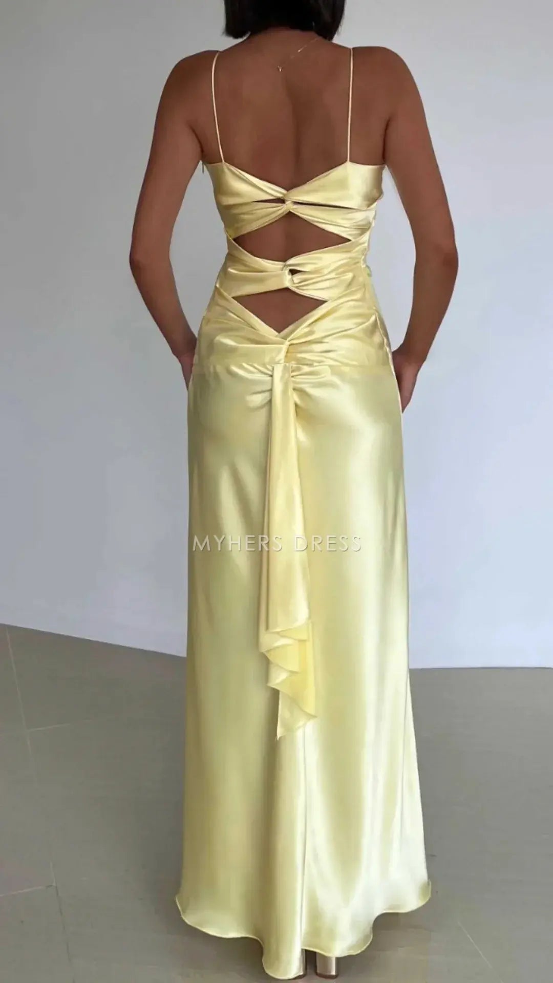 My Hers Prom Dress V Neck Spaghetti Strap Sheath Long Exquisite Charming Ladies Formal Dress