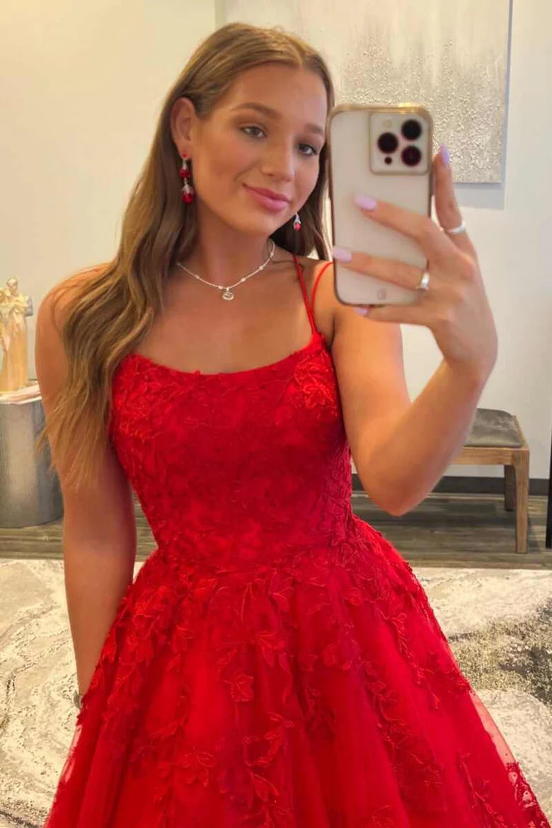 Princess  Appliques A-line Long Formal Dress
